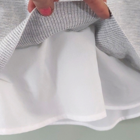 Hilary Radley Ribbed Mock-Layer Crew Neck Tunic Knit 2fer Top Sz M - Picture 8 of 12